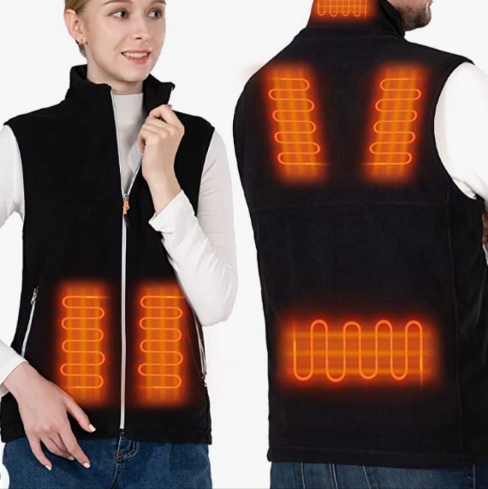 Burngogo Heated Vest for Men OR Women, Fleece, NWT, Large